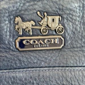 Blue coach purse well used.